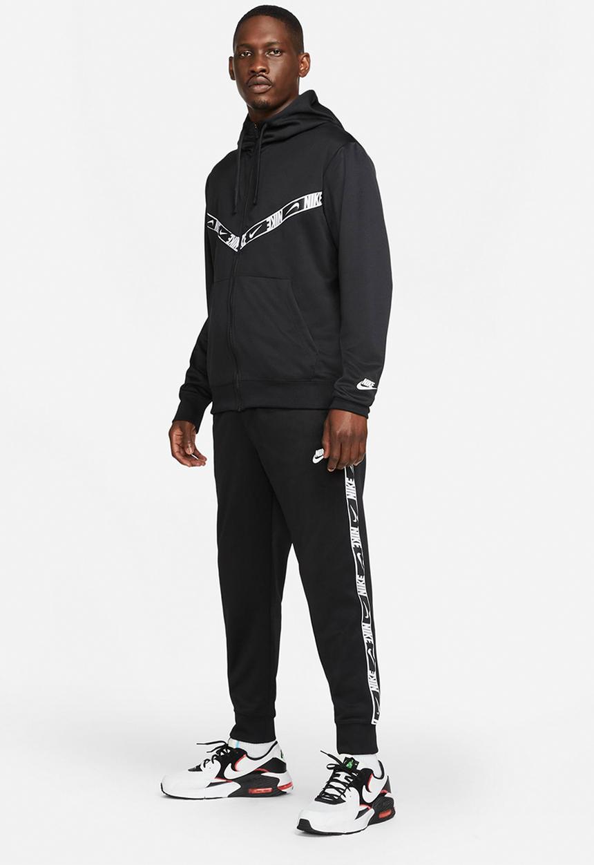 Nike - Nsw repeat pk fz hoodie - black/black/white