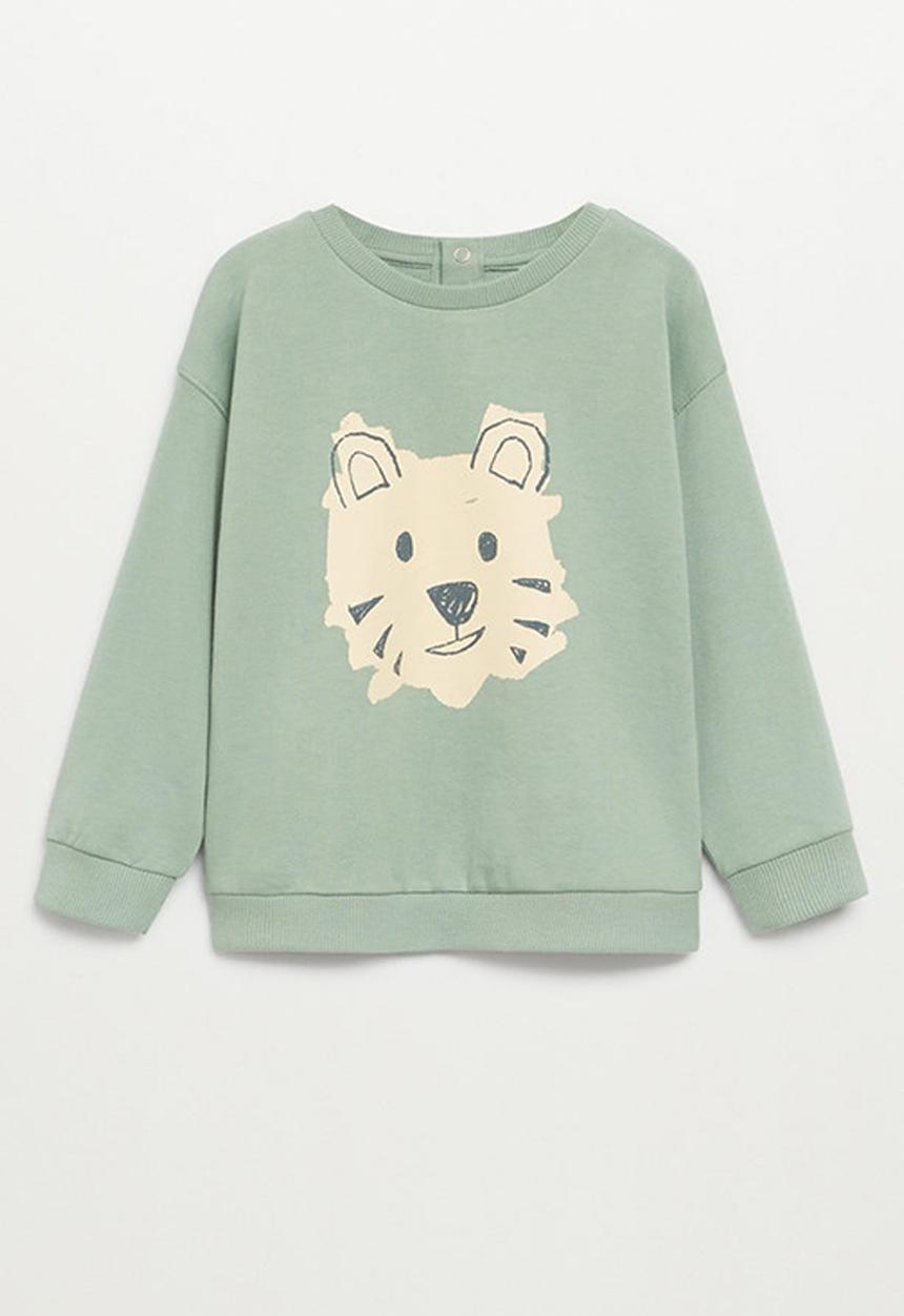 MANGO - Sudadera tigre - green
