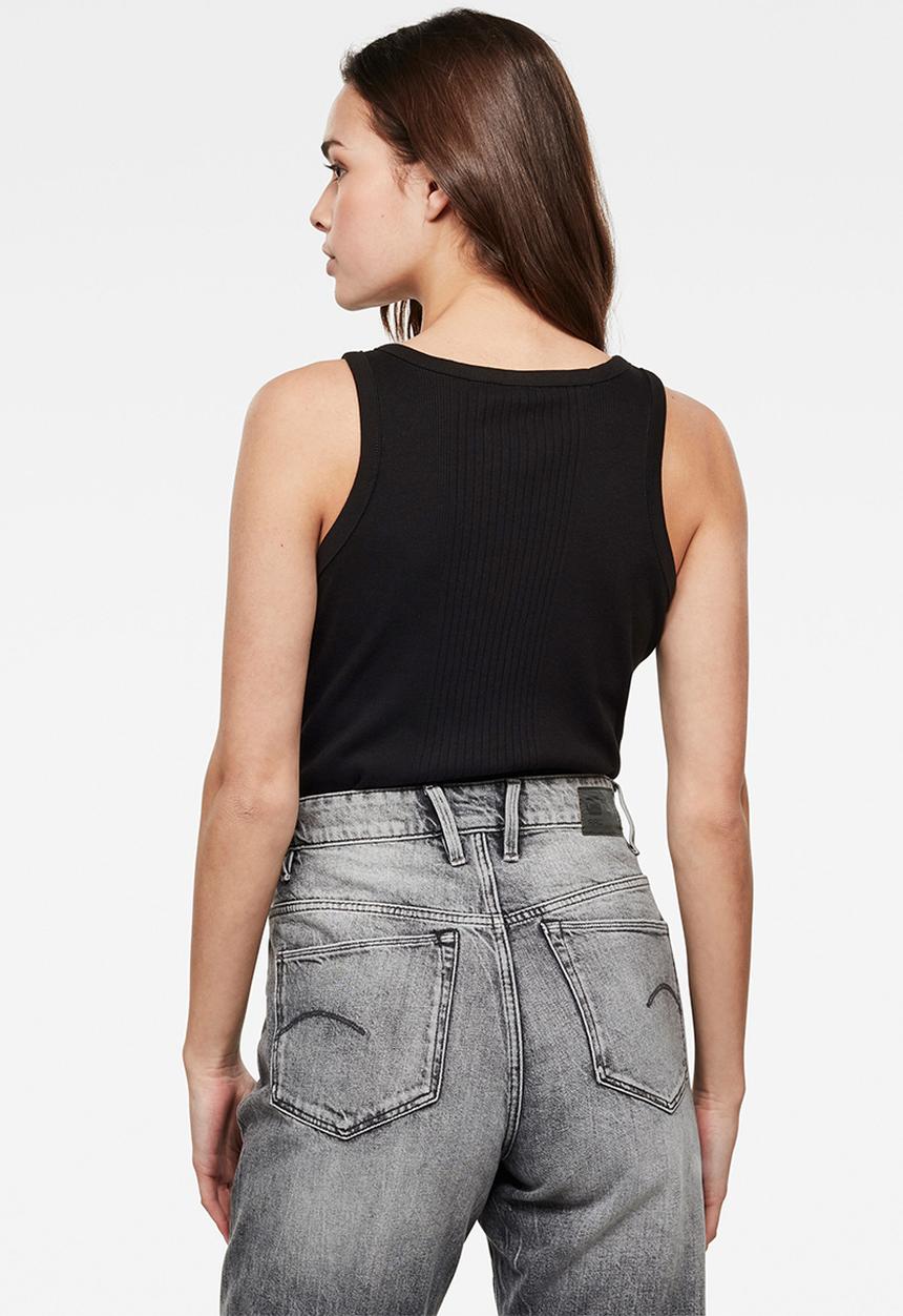 G-STAR - Rib slim tank top - black