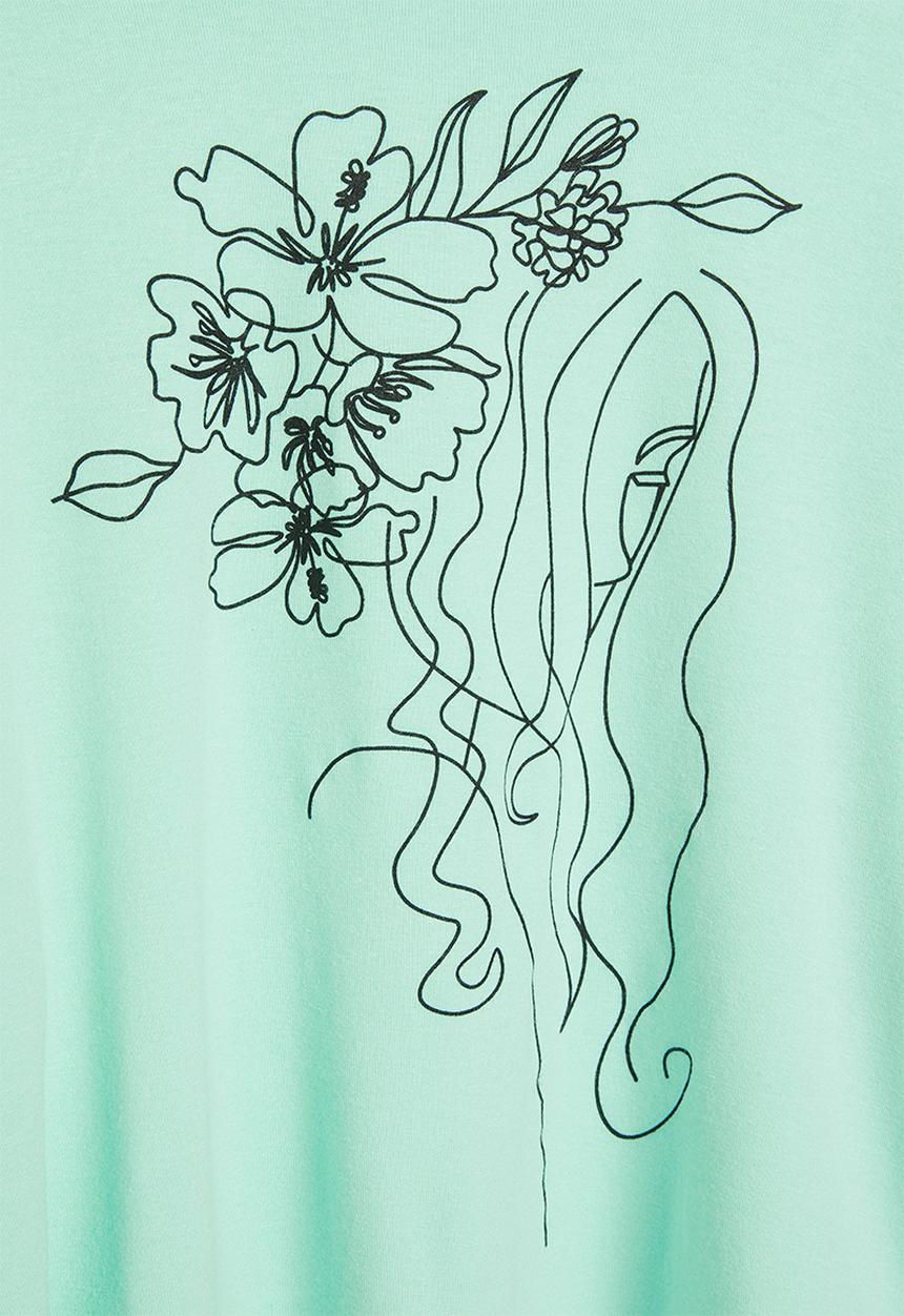 Superbalist - Girls upstyled printed tee - mint