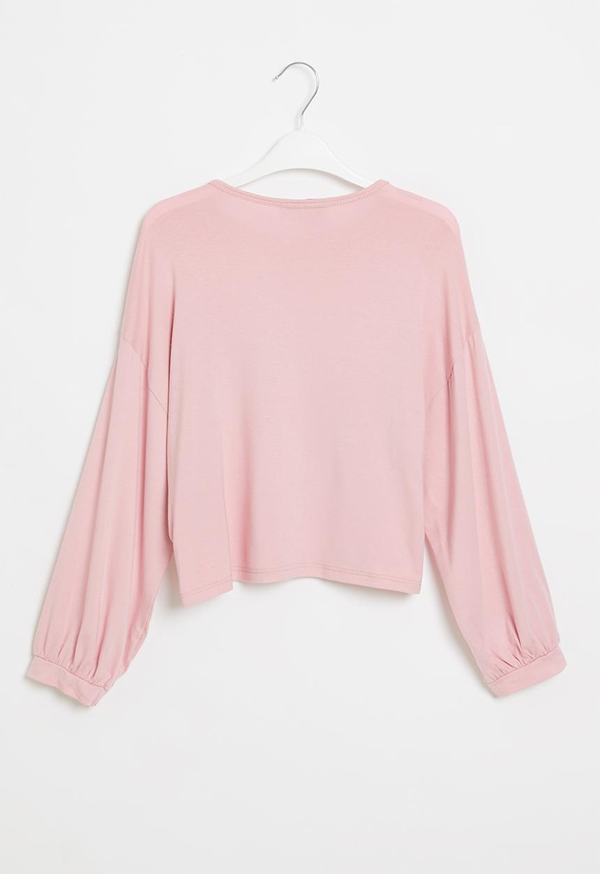 Superbalist - Girls upstyled printed tee - pink
