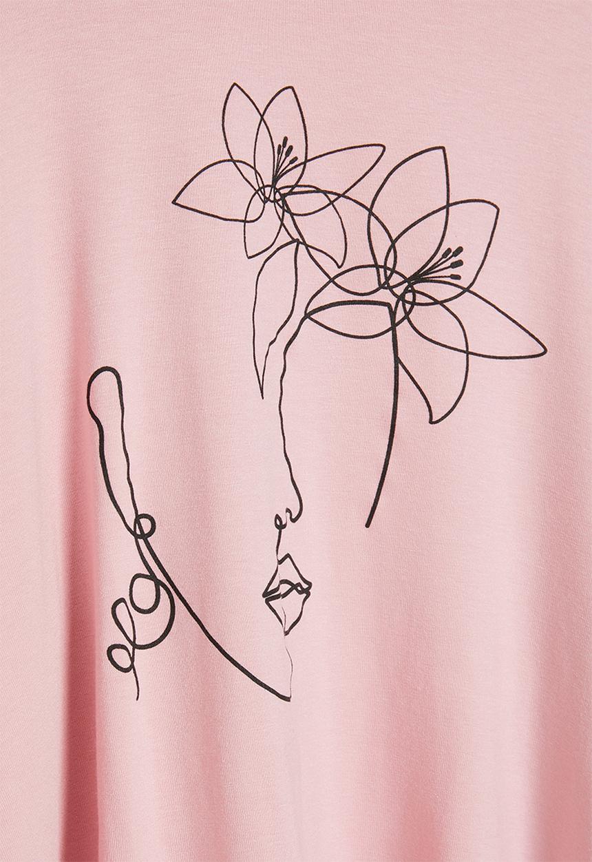 Superbalist - Girls upstyled printed tee - pink