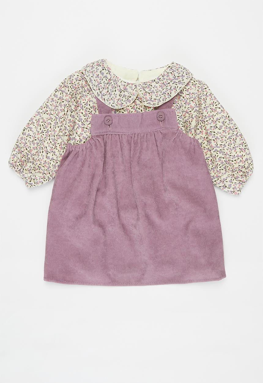 Pop Candy - Girls pinafore & top set - purple