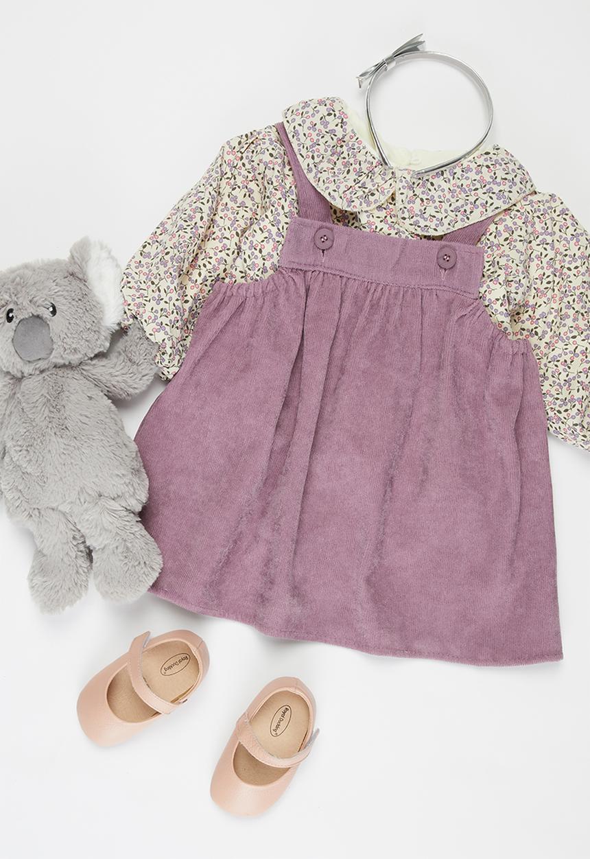 Pop Candy - Girls pinafore & top set - purple