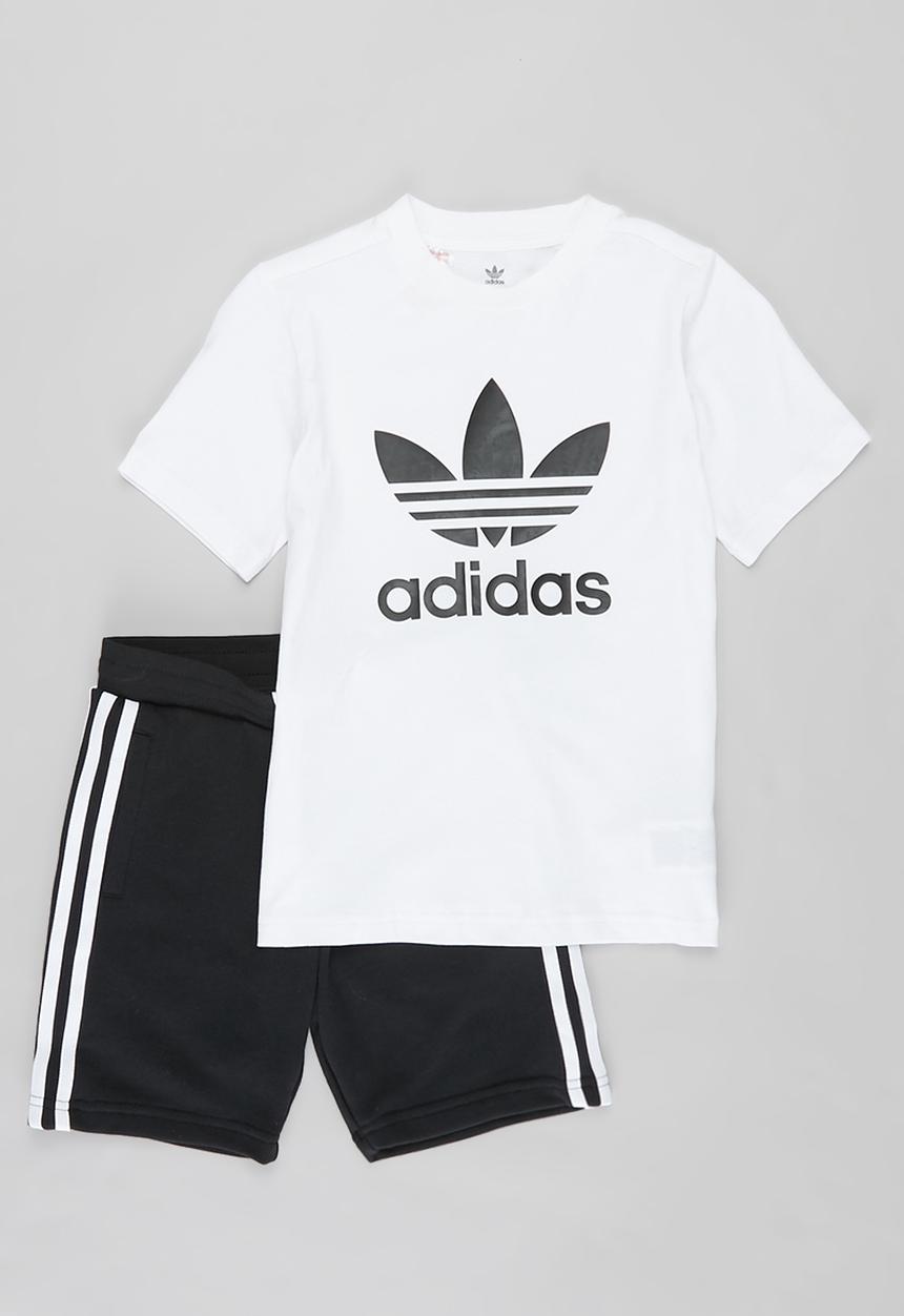 adidas Originals - Boys shorts & tee set - white & black 
