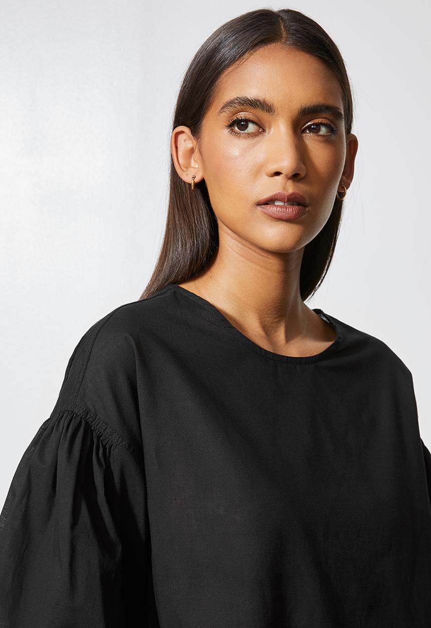 Superbalist - Hi lo cotton shell - black