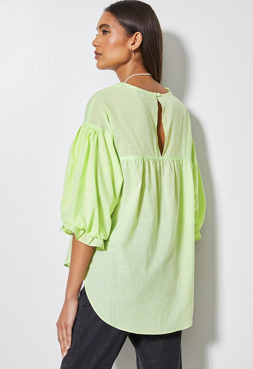 Superbalist - Hi lo cotton shell - lime