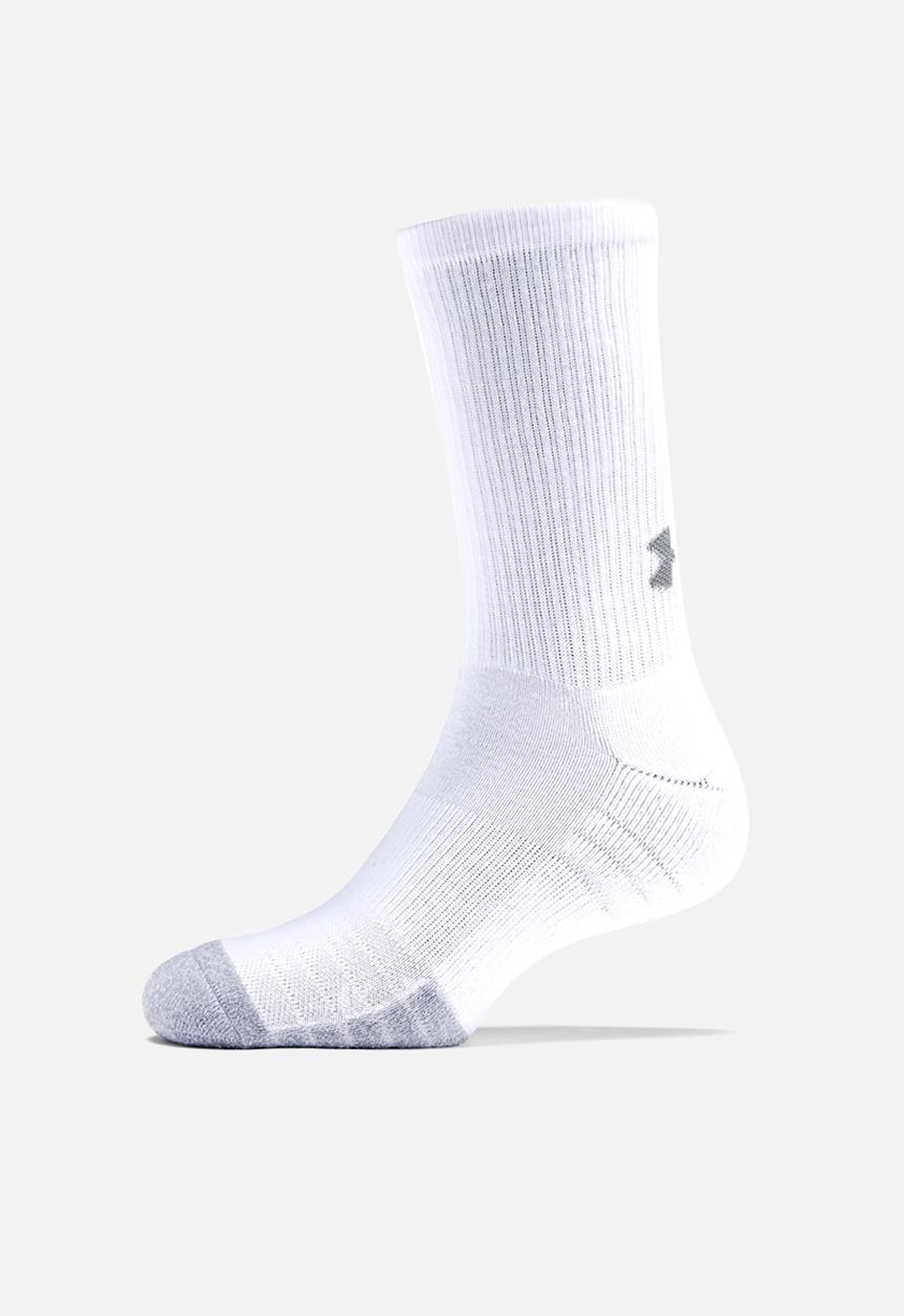 Under Armour - Ua heatgear crew 3-pack - white 