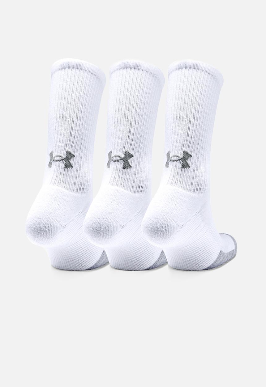 Under Armour - Ua heatgear crew 3-pack - white 