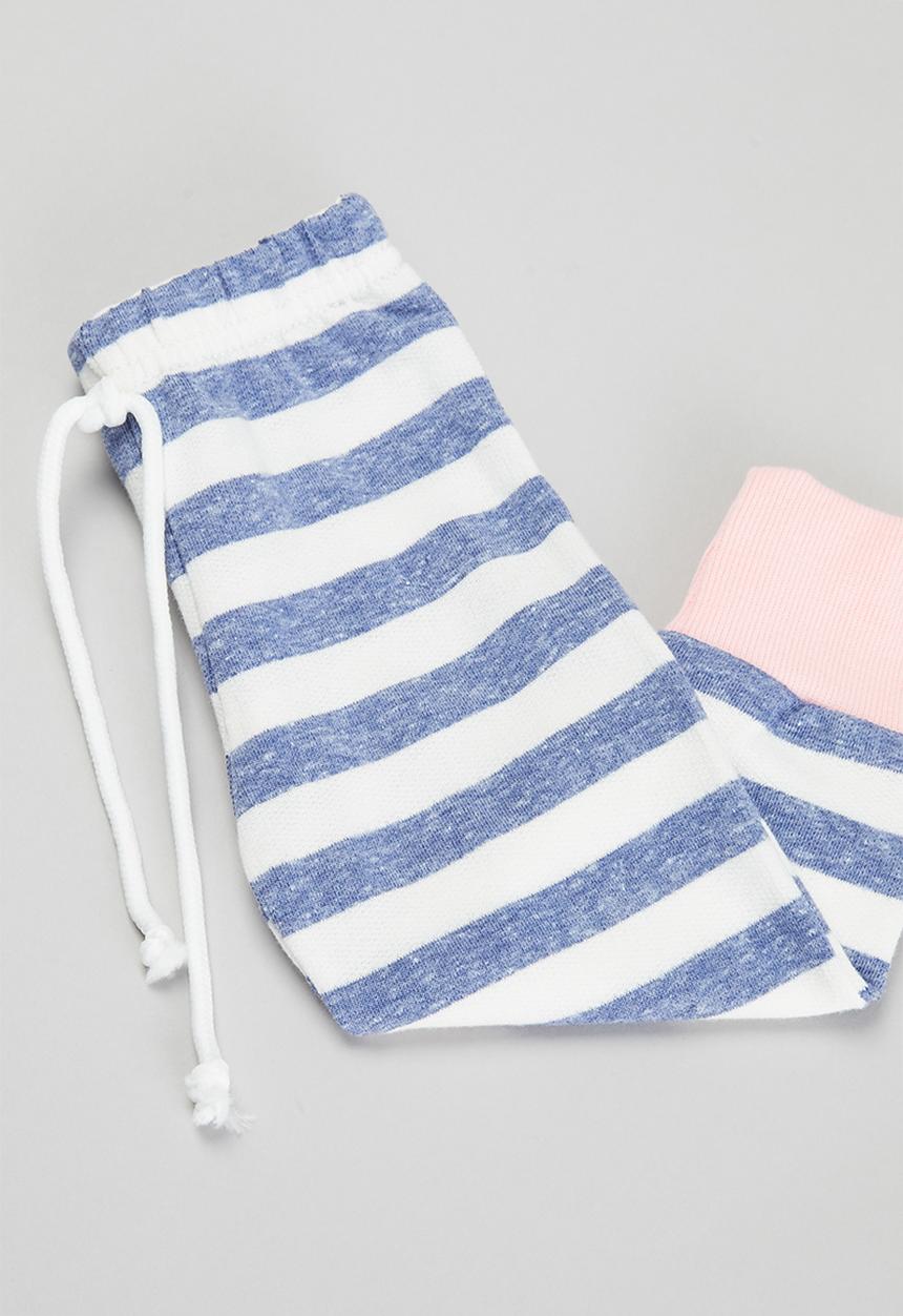 Pop Candy - Girls stripe pants, hoodie & headband set - multi