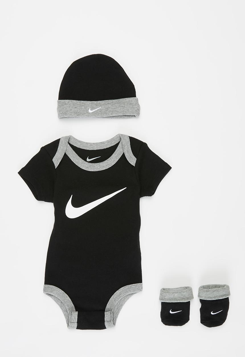 Nike - Nike swoosh 3 pack boxed set - black & grey