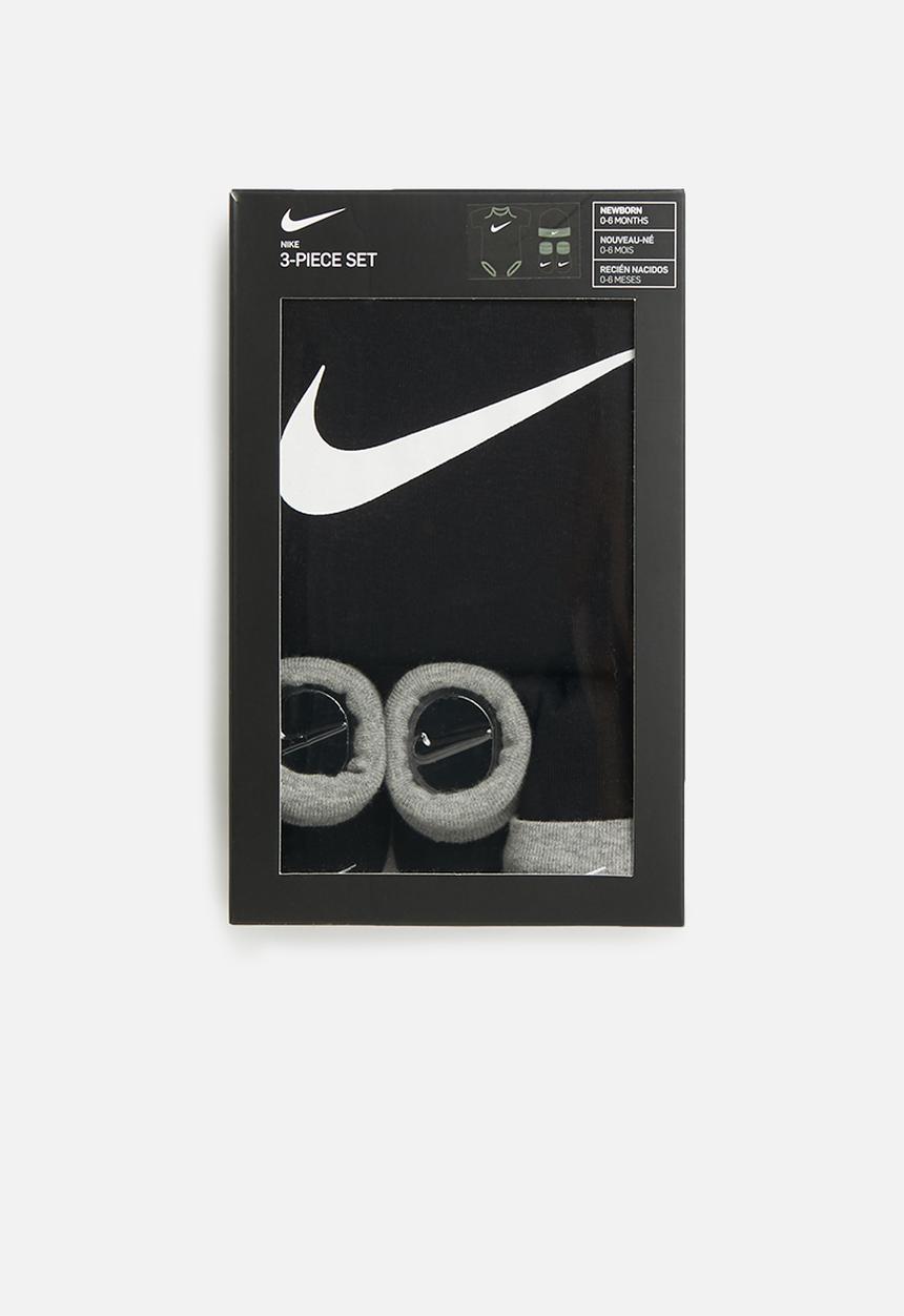 Nike - Nike swoosh 3 pack boxed set - black & grey