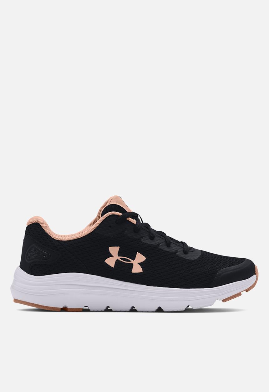 Under Armour - Ua w surge 2 - black / white / particle pink