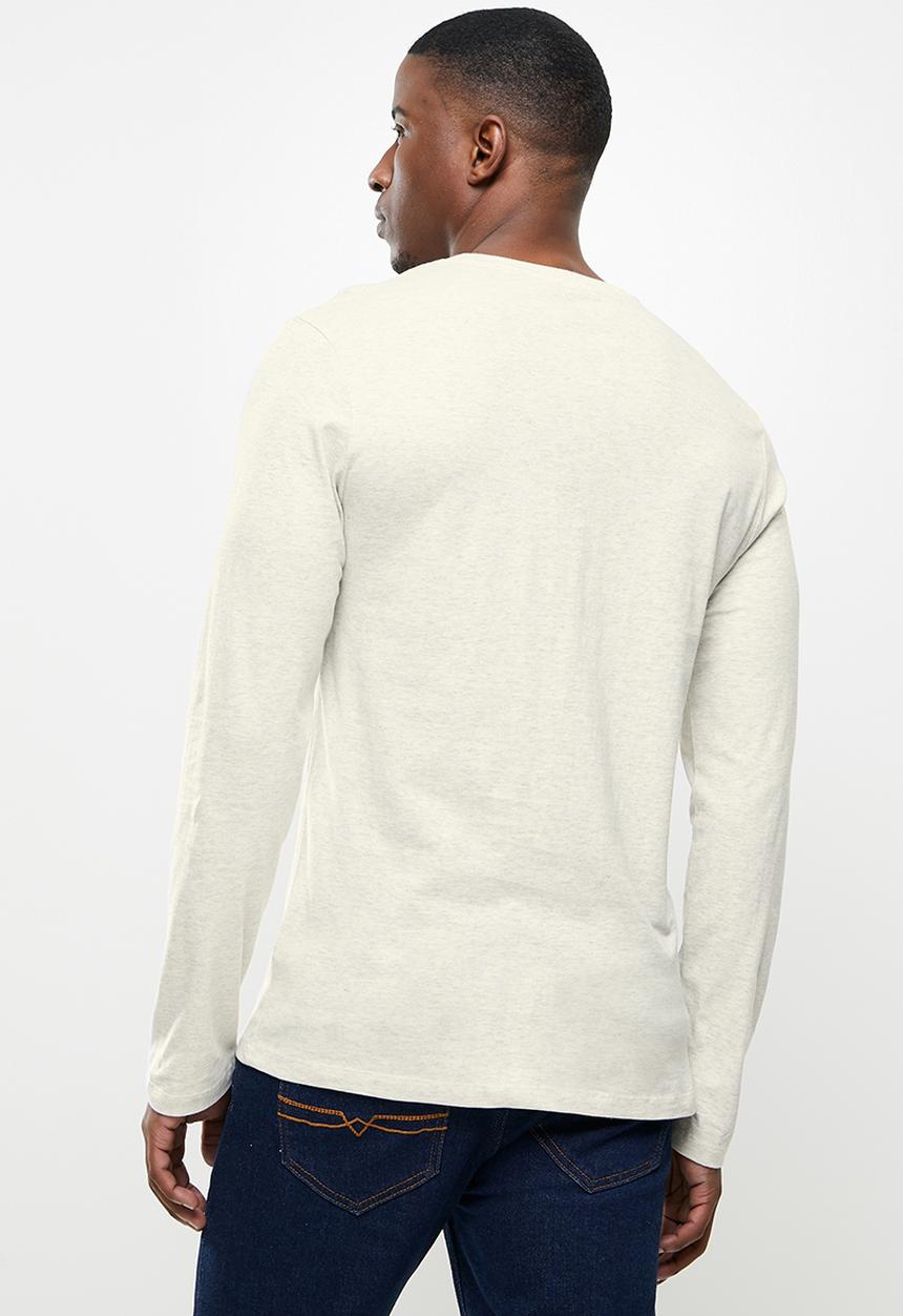 POLO - Peterson  v-neck tee - oatmeal melange