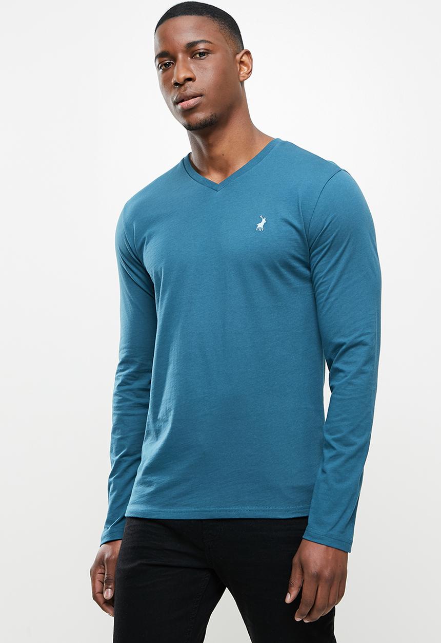 POLO - Peterson  v-neck tee - blue