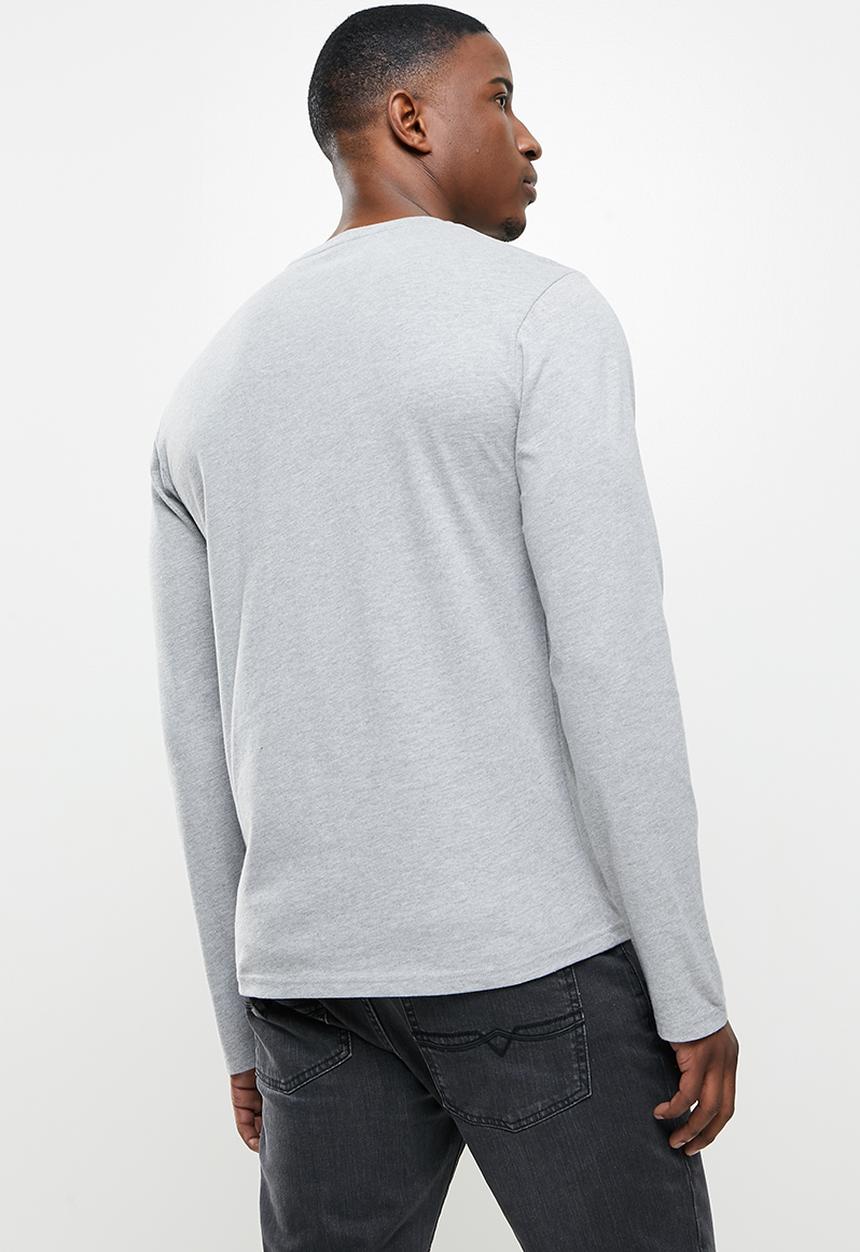 POLO - Cory crest crew neck  tee - grey