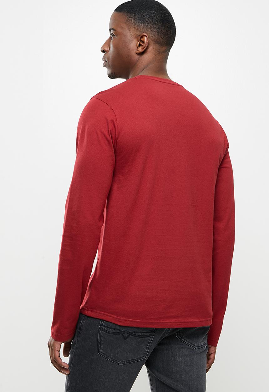 POLO - Cory crest crew neck  tee - crimson