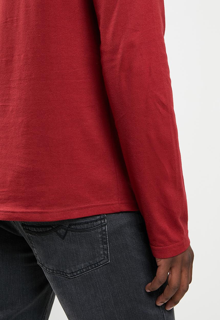 POLO - Cory crest crew neck  tee - crimson
