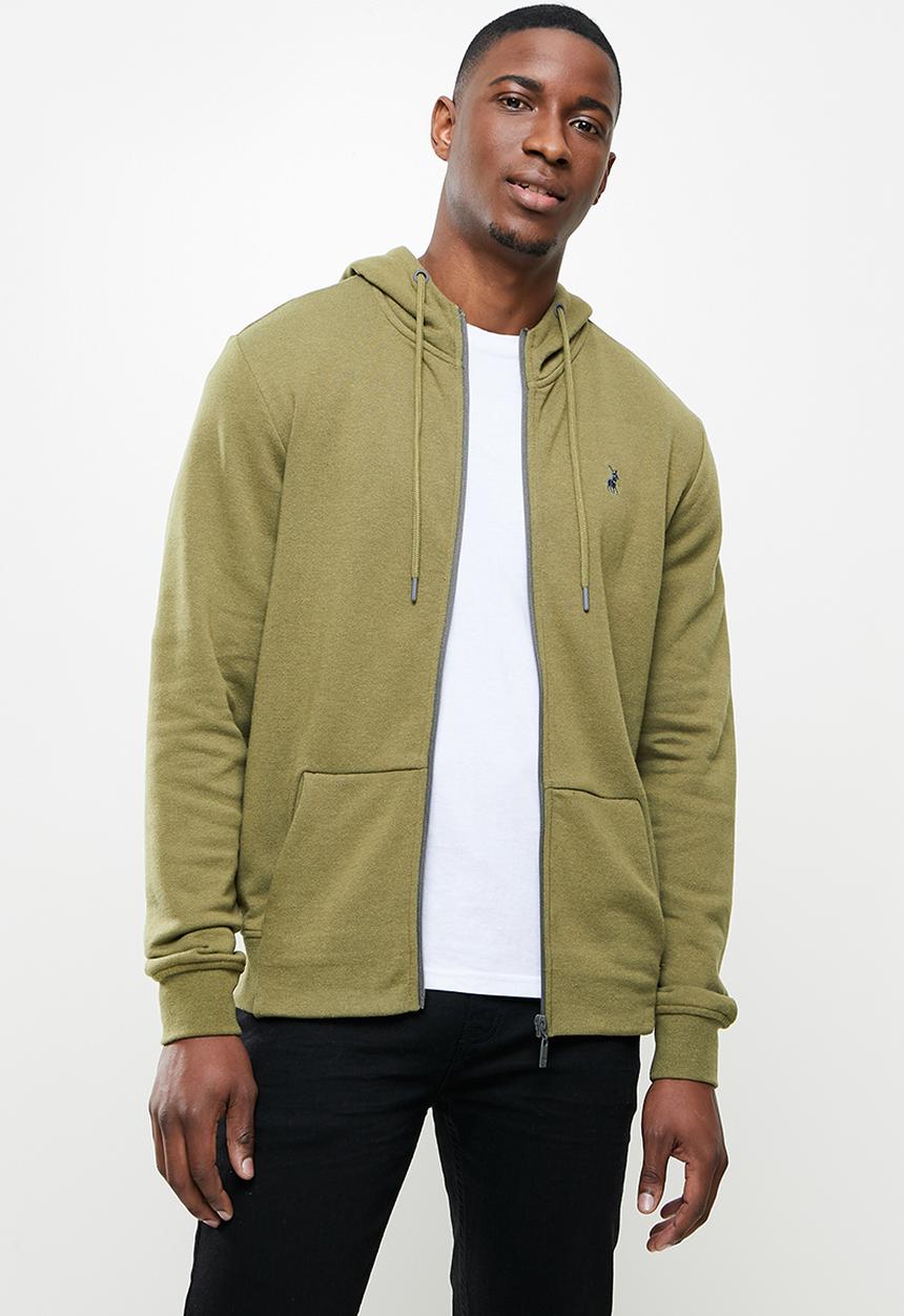 POLO - Cypress full zip hood - olive