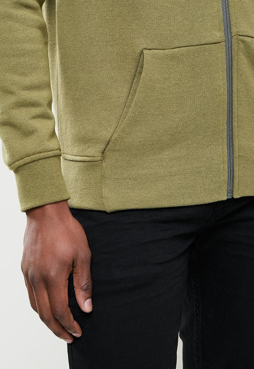 POLO - Cypress full zip hood - olive