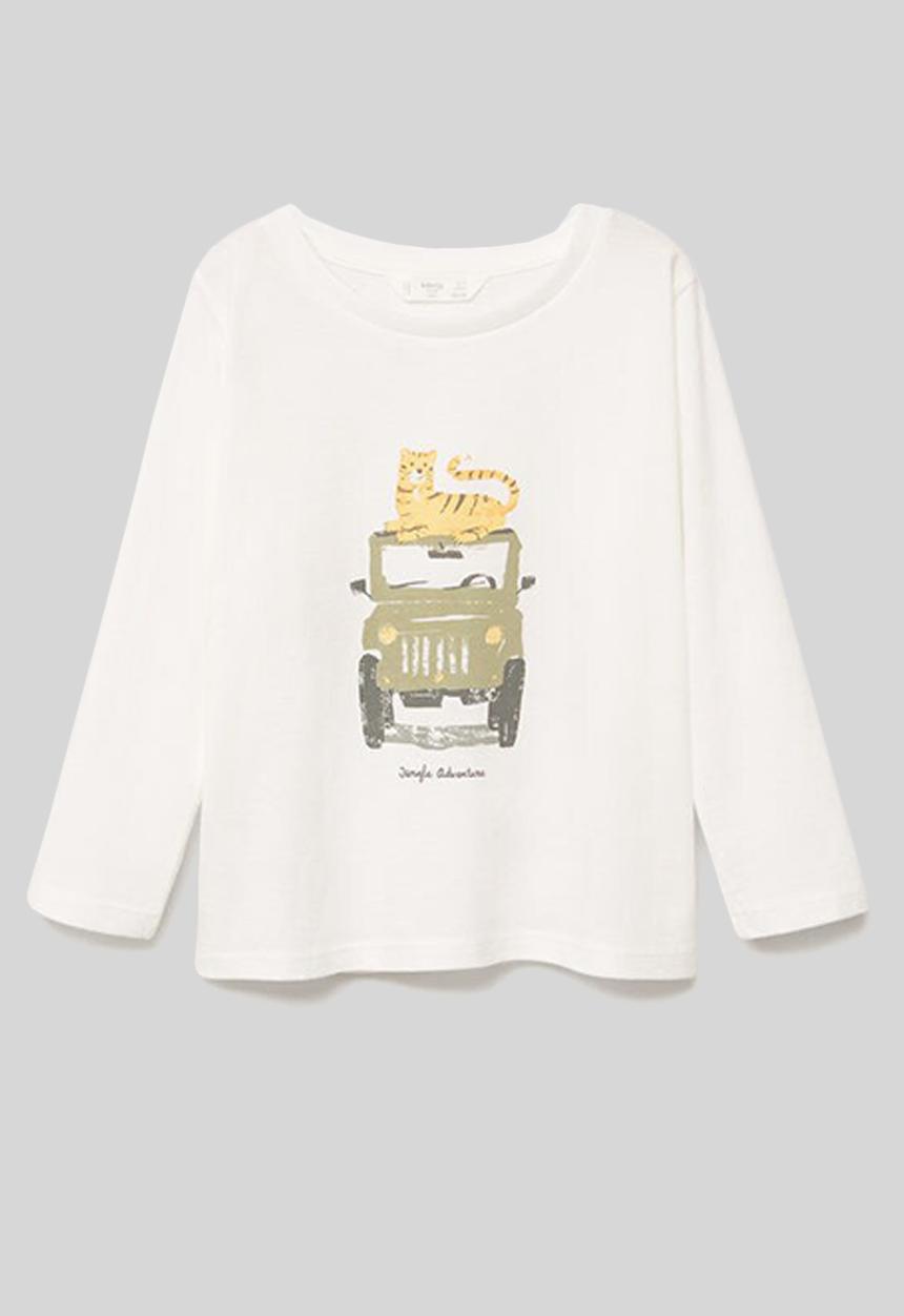 MANGO - T-shirt car - white