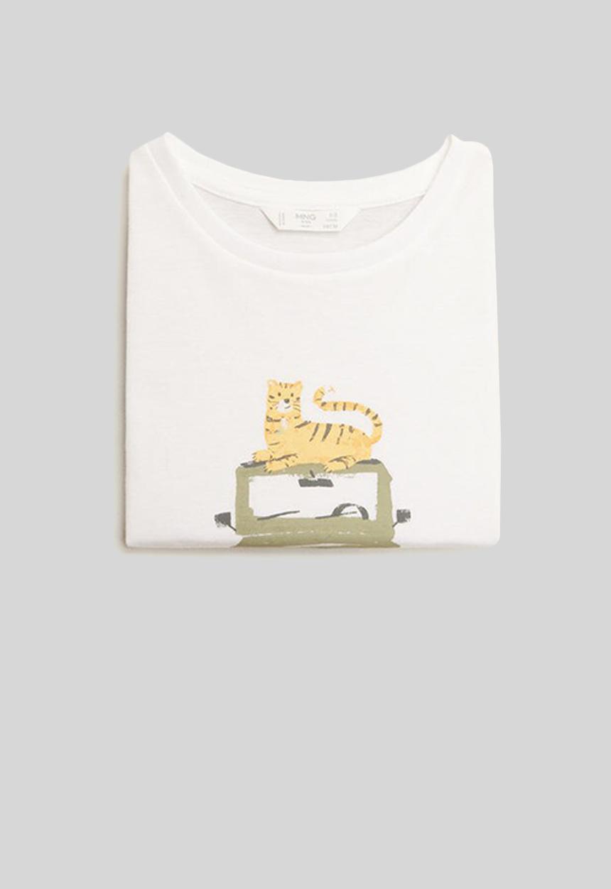 MANGO - T-shirt car - white