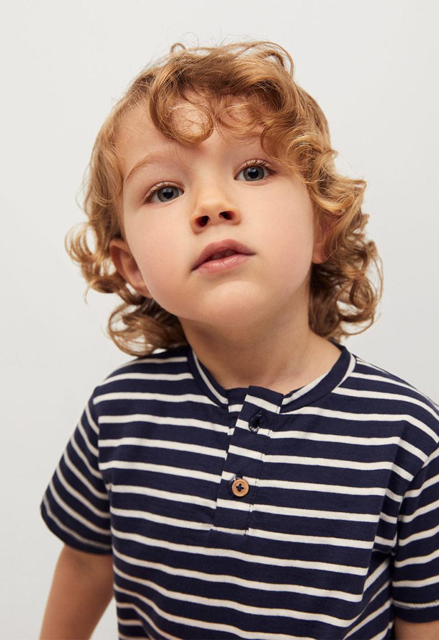 MANGO - T-shirt pani - navy