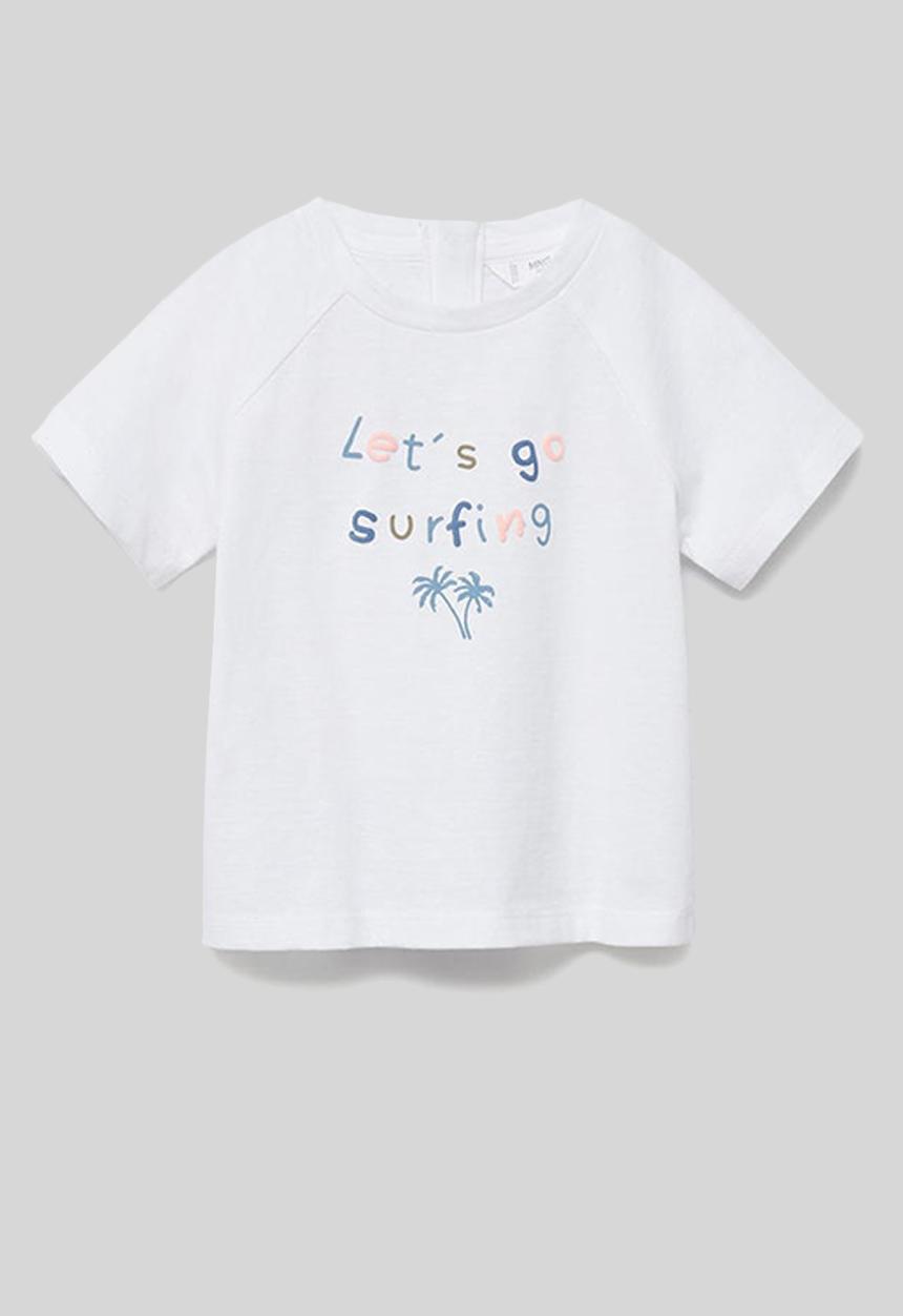 MANGO - T-shirt leto - white