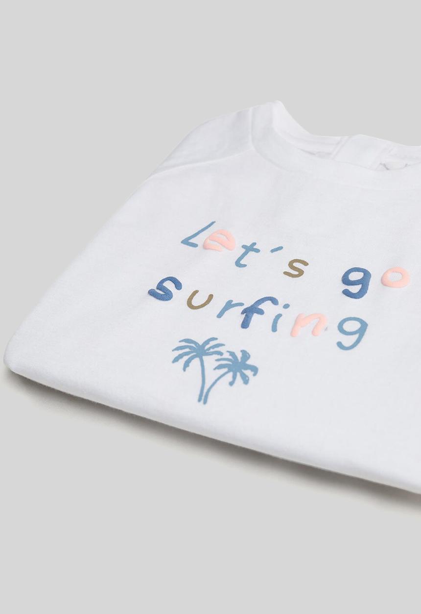 MANGO - T-shirt leto - white