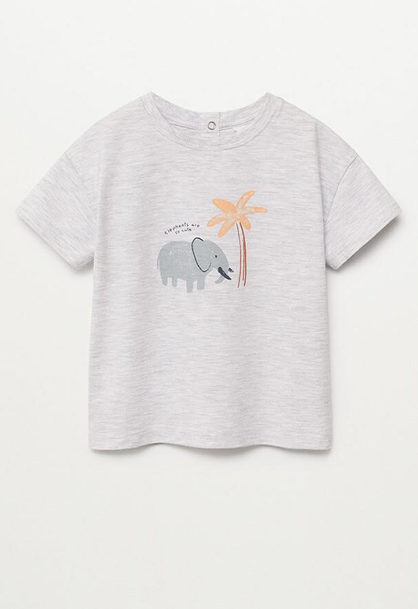 MANGO - T-shirt elefante - grey