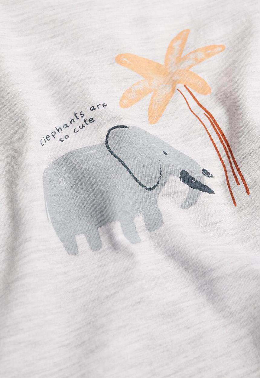 MANGO - T-shirt elefante - grey