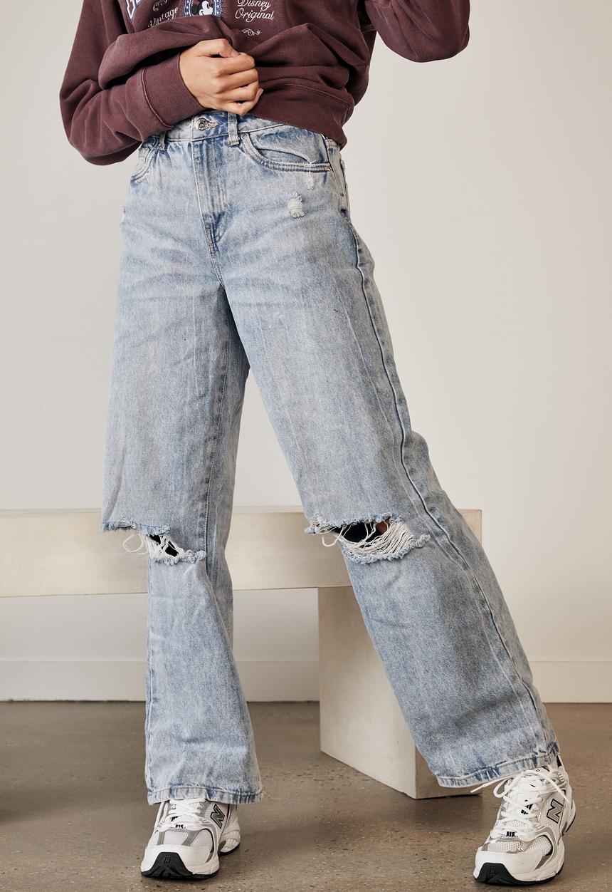 Factorie - High rise baggy jeans - lightning blue