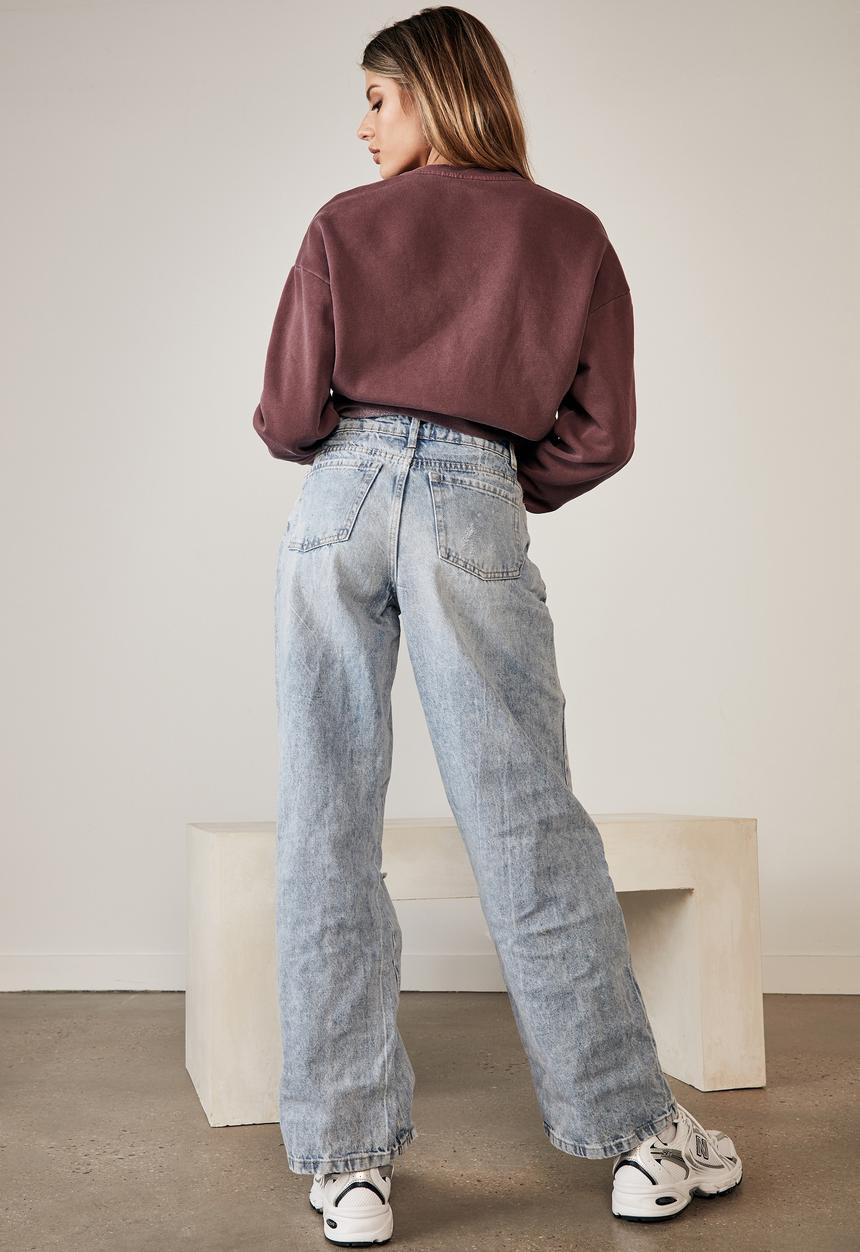 Factorie - High rise baggy jeans - lightning blue
