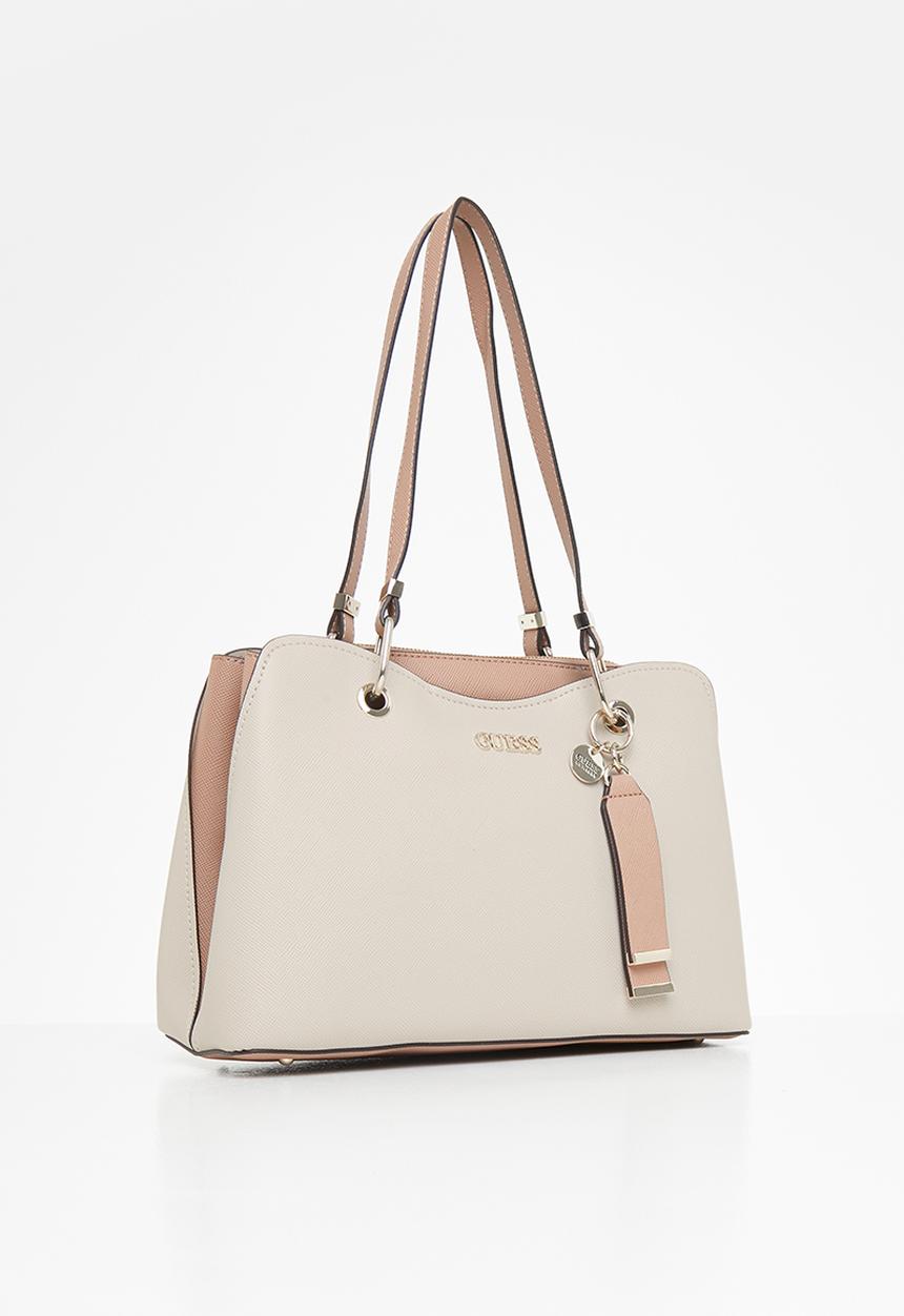GUESS - Leslie lrg girlfriend satchel - stone 