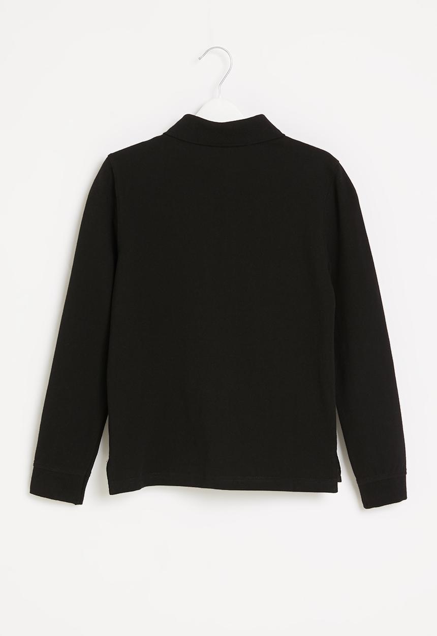 POLO - Boys robert long sleeve golfer - black