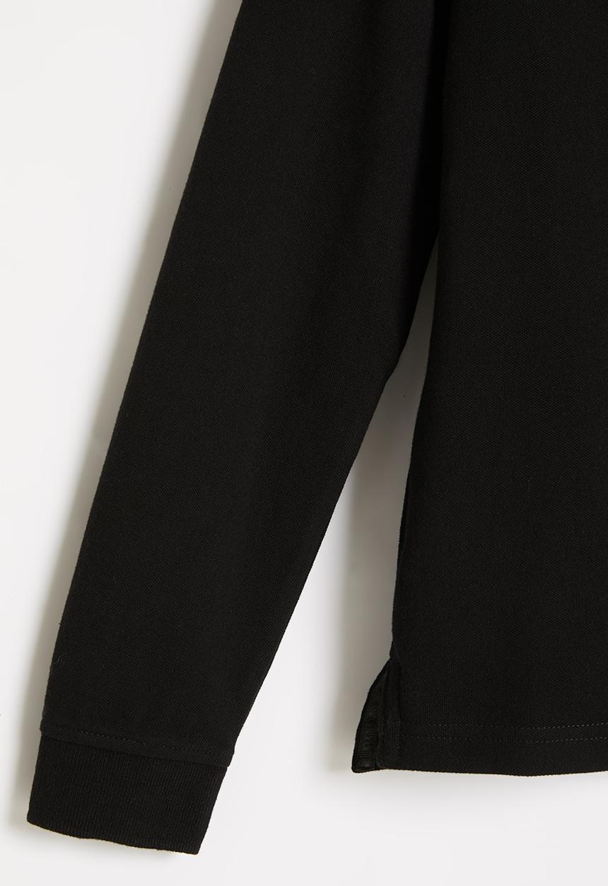 POLO - Boys robert long sleeve golfer - black