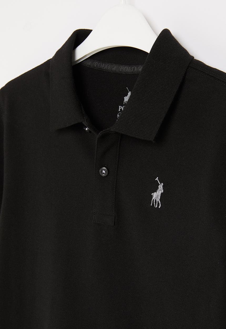 POLO - Boys robert long sleeve golfer - black