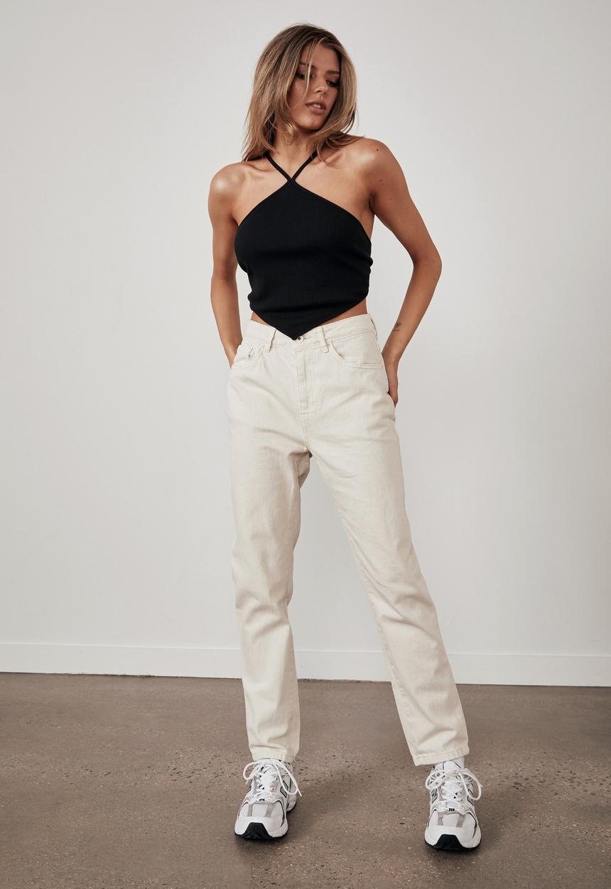 Factorie - Rib bandana top - black