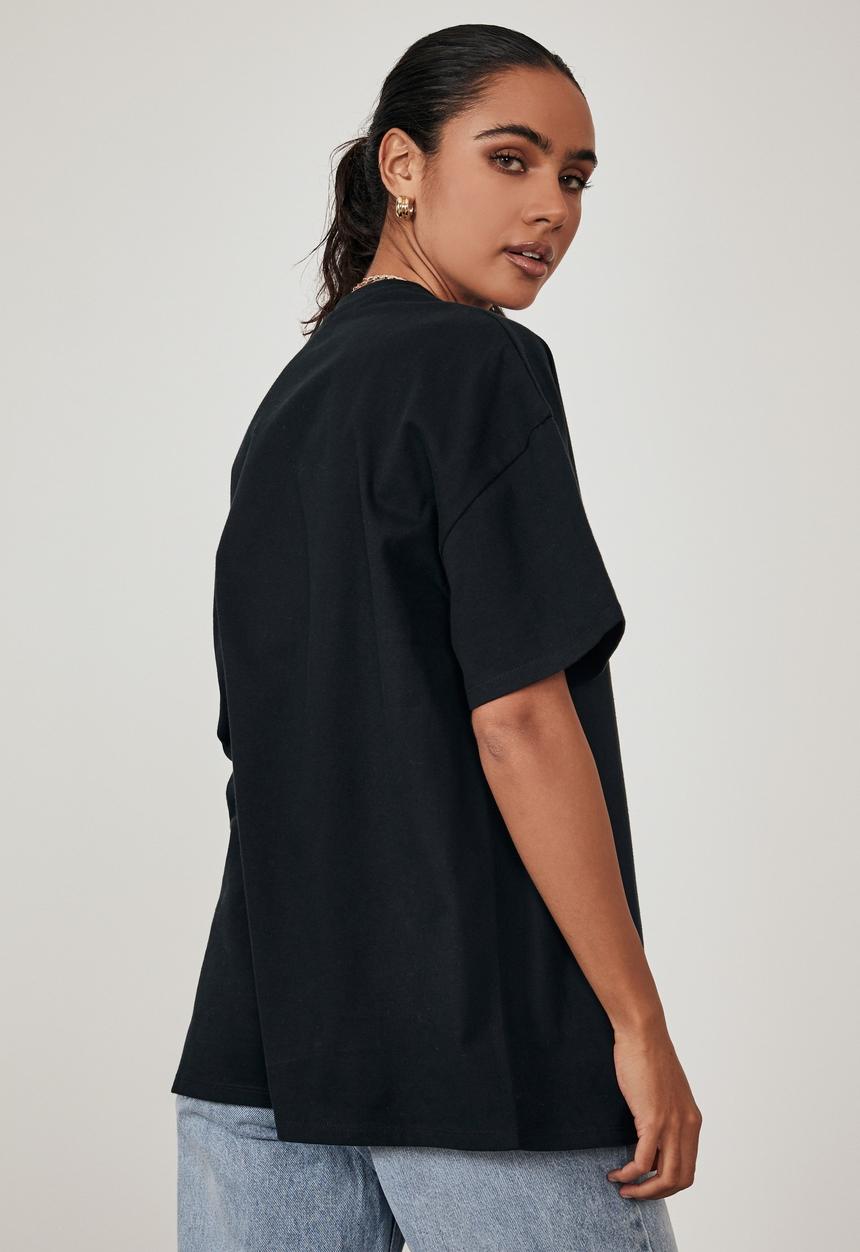Factorie - Super relaxed graphic tee - black