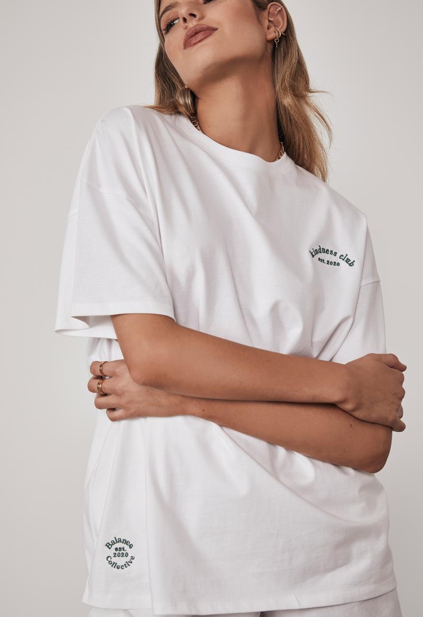 Factorie - Super relaxed graphic tee - white