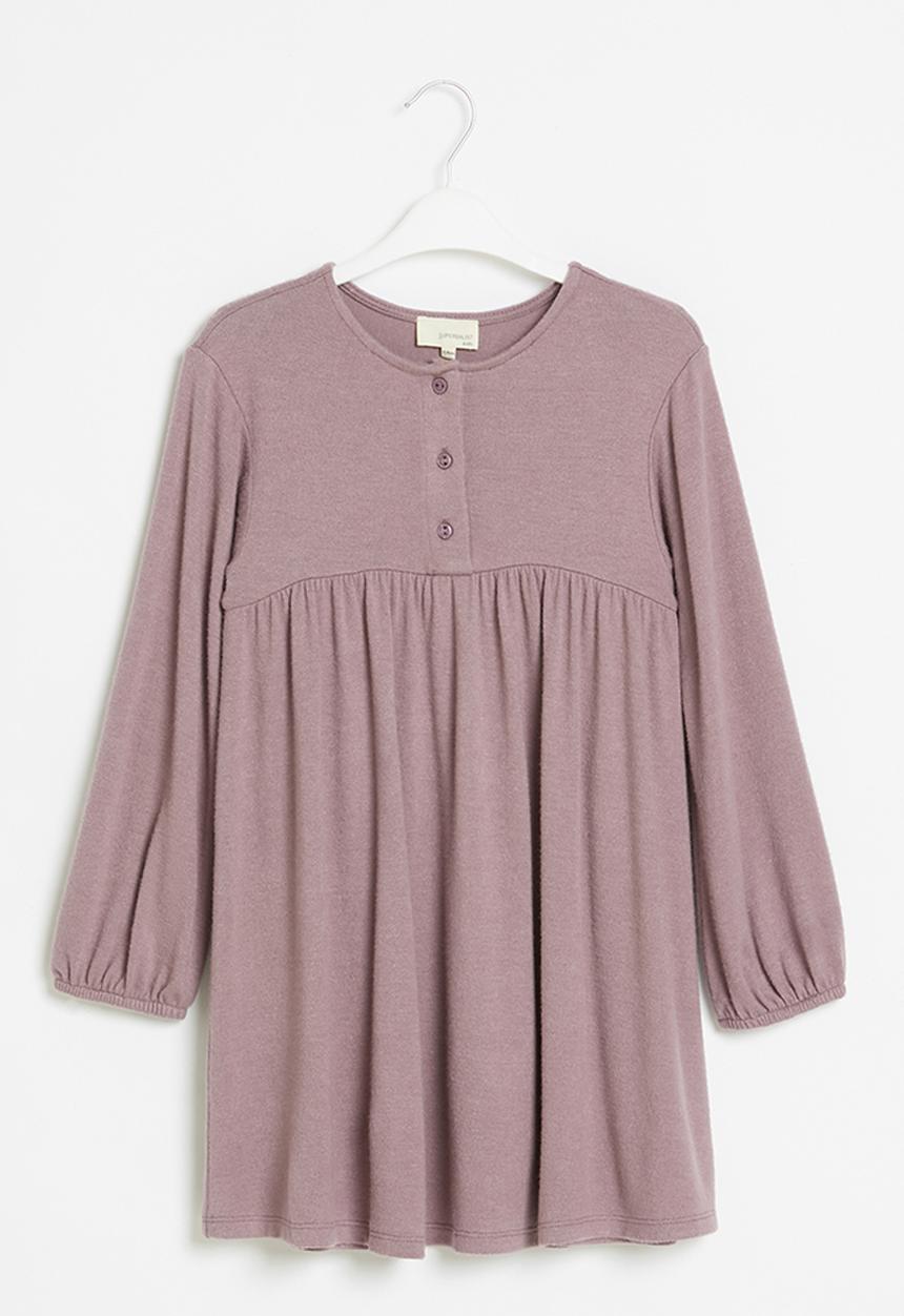 Superbalist Kids - Knitted dress with button detail - mauve