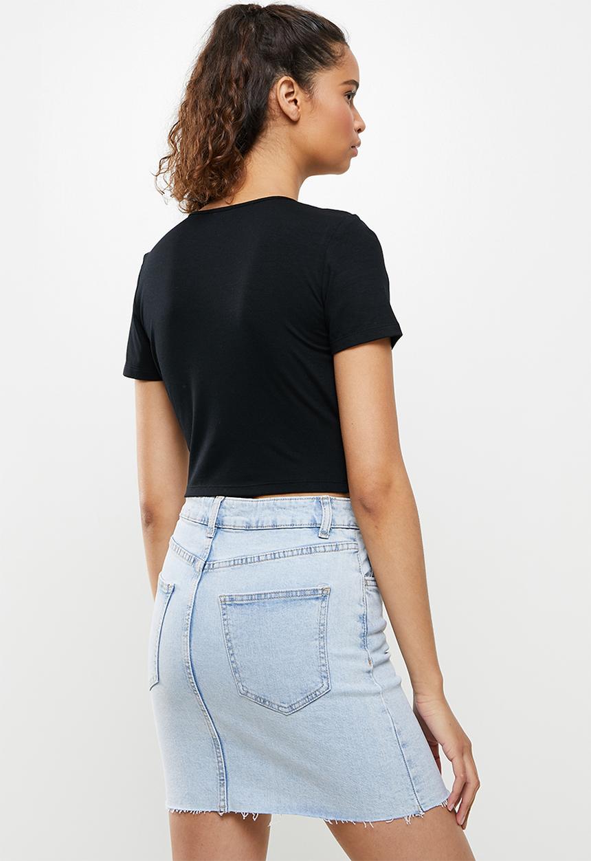 Blake - 2-pack wrap front tee - white & black