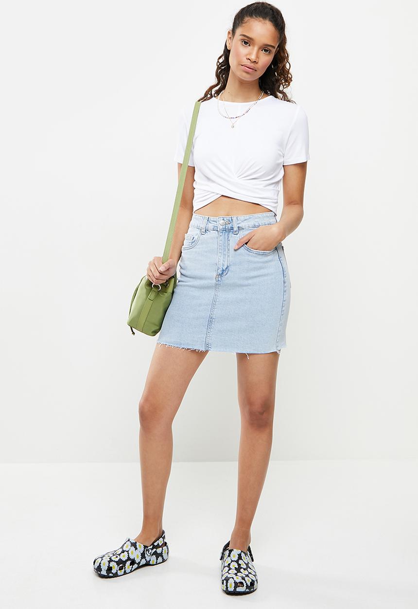 Blake - 2-pack wrap front tee - white & black