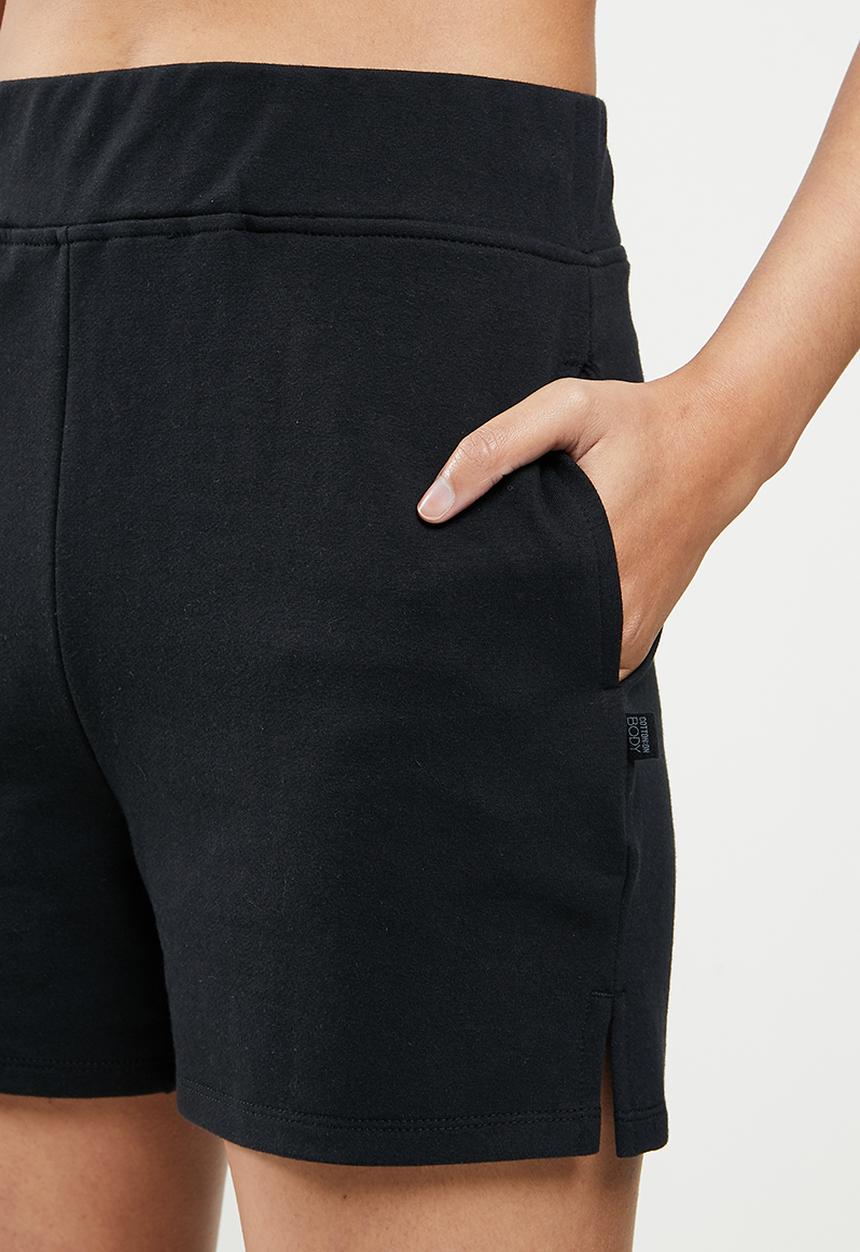 Cotton On - Post sweat short - black
