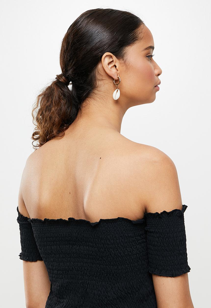 Trendyol - Siyah giped knitted blouse - black