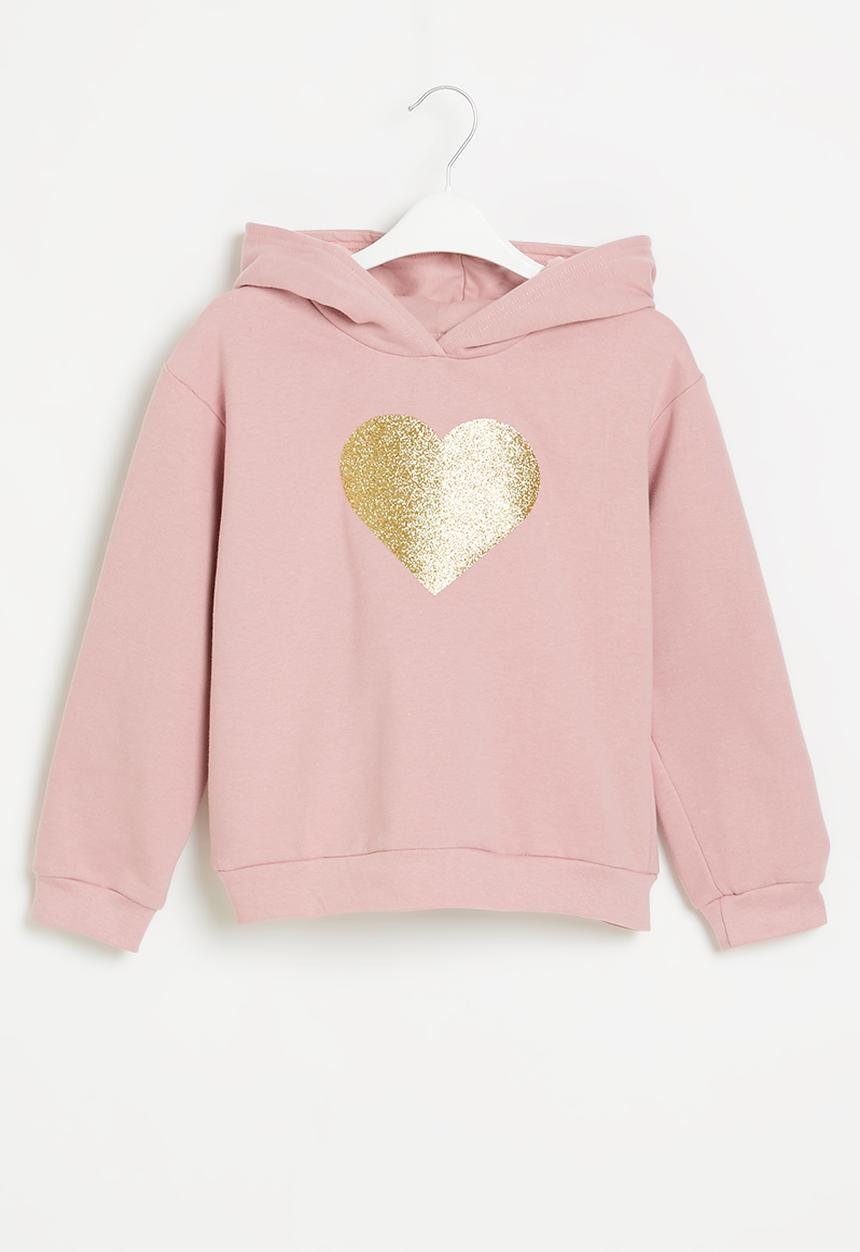 Pop Candy - Girls pullover hoodie - dusty rose