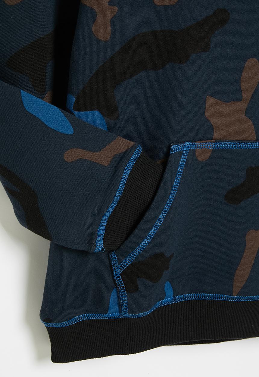 Rebel Republic - Boys camo hoodie - navy