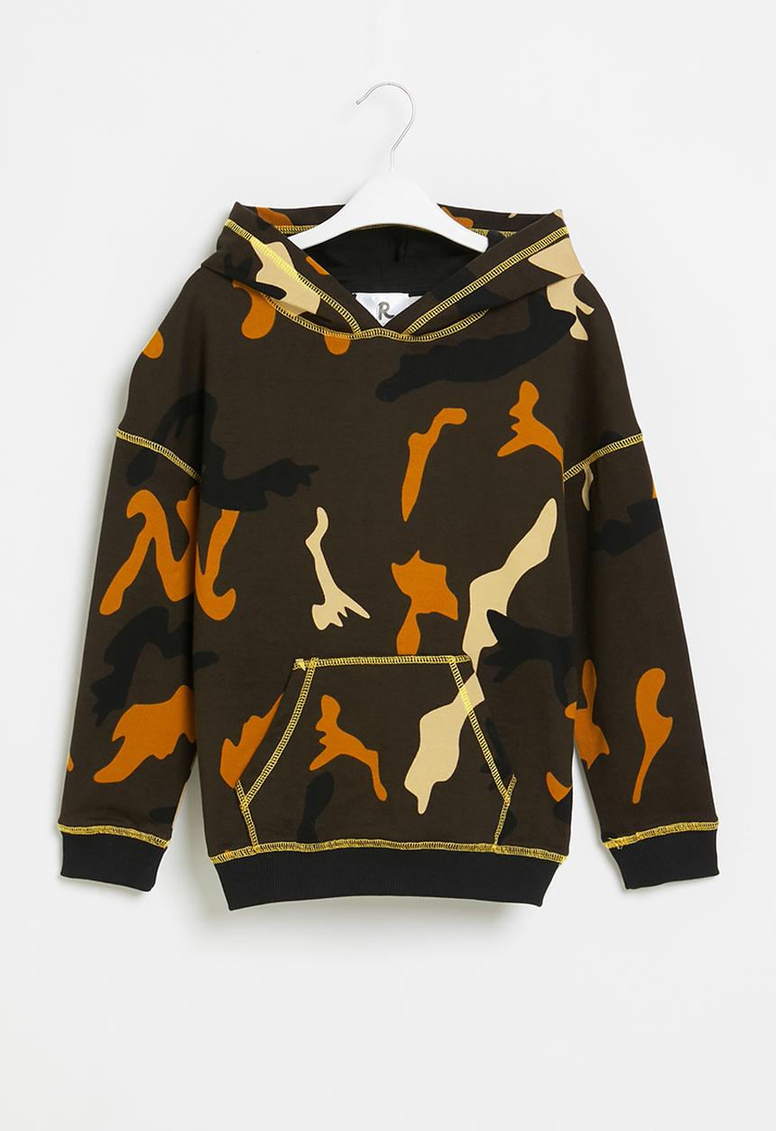 Rebel Republic - Boys camo hoodie - brown