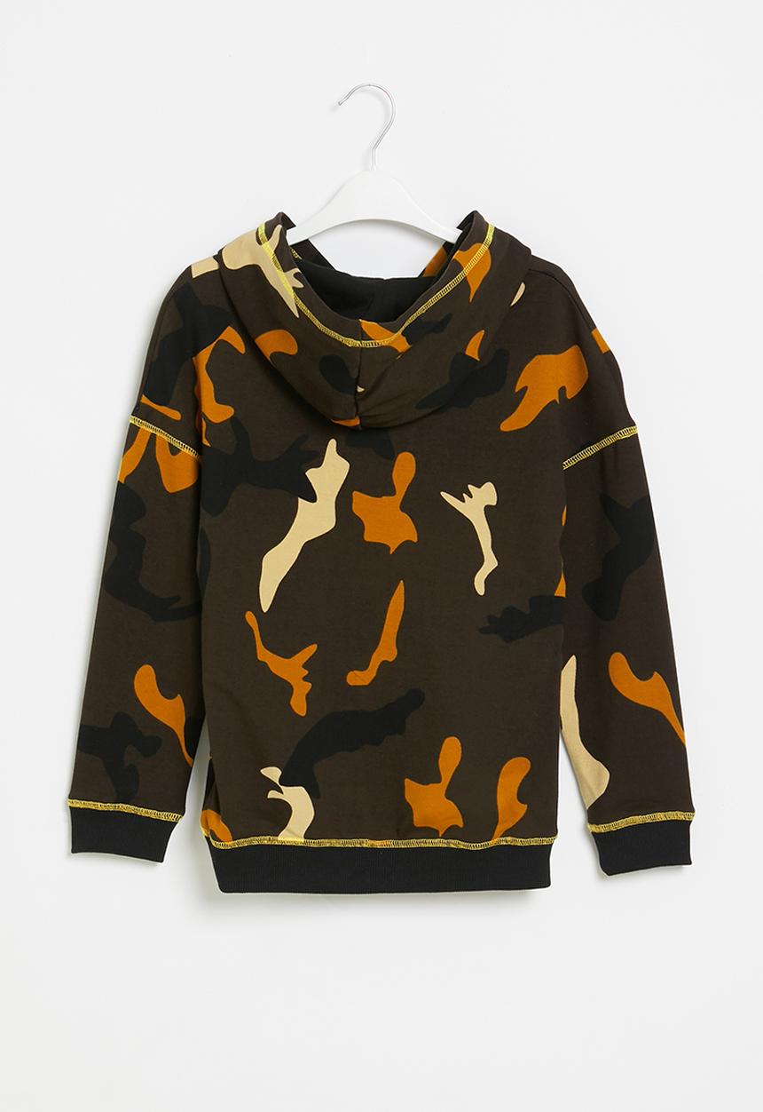 Rebel Republic - Boys camo hoodie - brown