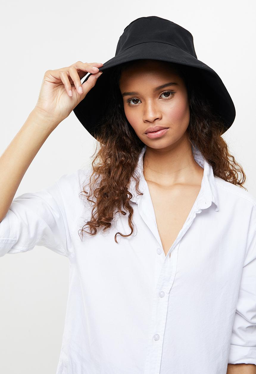 Freya Hats  - Maya wide brim bucket hat - black